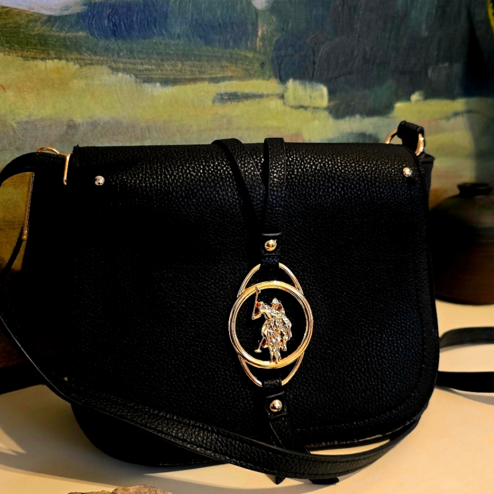 US POLO crossbody saddle purse